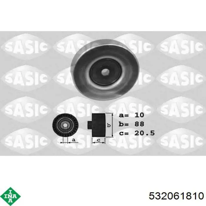 Паразитный ролик приводного ремня INA 532061810 цена, от 27.71 USD