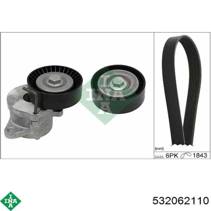 Паразитный ролик приводного ремня INA 532062110 цена, от 13.36 USD