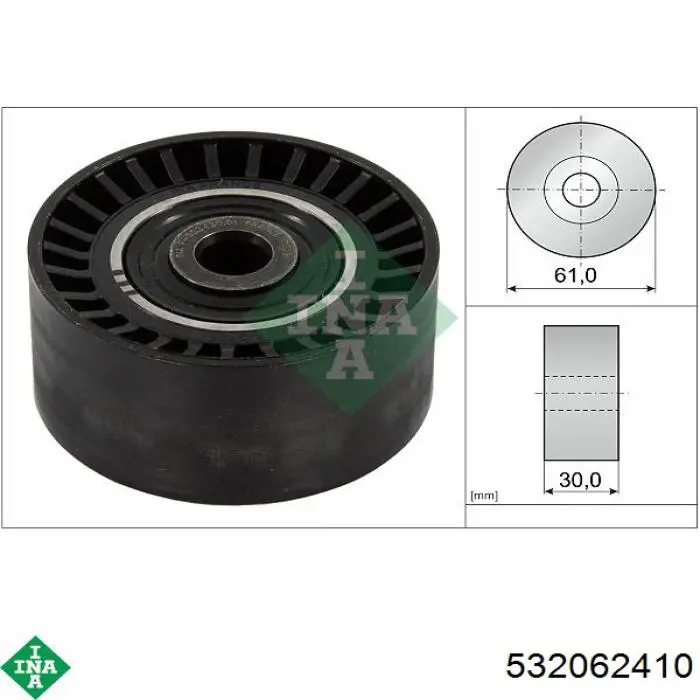 Compre 532062410 INA Rolo parasita da correia do mecanismo de distribuição de gás