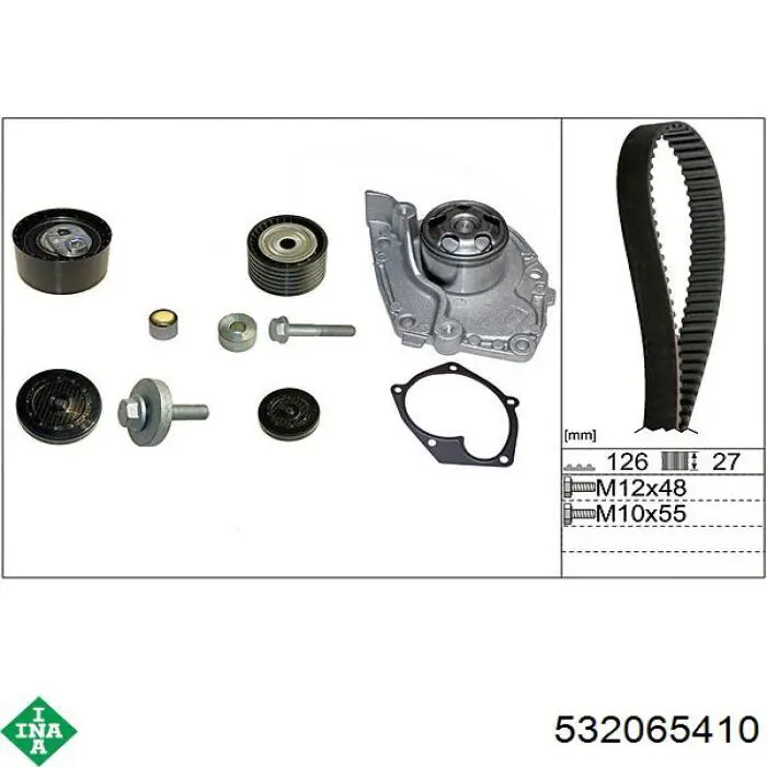 Обводной ролик ремня ГРМ INA 532065410 цена, от 22.03 USD