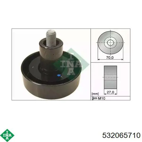 Паразитный ролик приводного ремня INA 532065710 цена, от 14.57 USD
