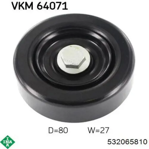 Обводной ролик ремня ГРМ INA 532065810 цена, от 14.01 USD