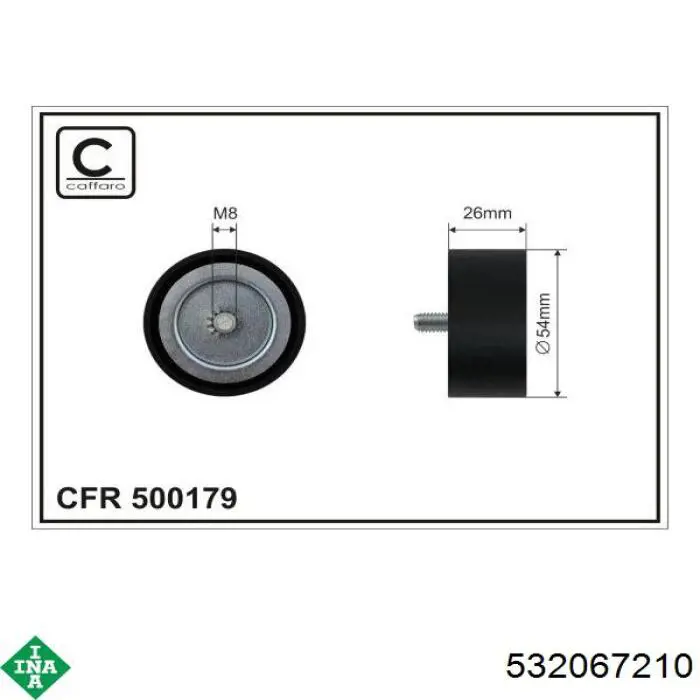 Паразитный ролик приводного ремня INA 532067210 цена, от 17.55 USD