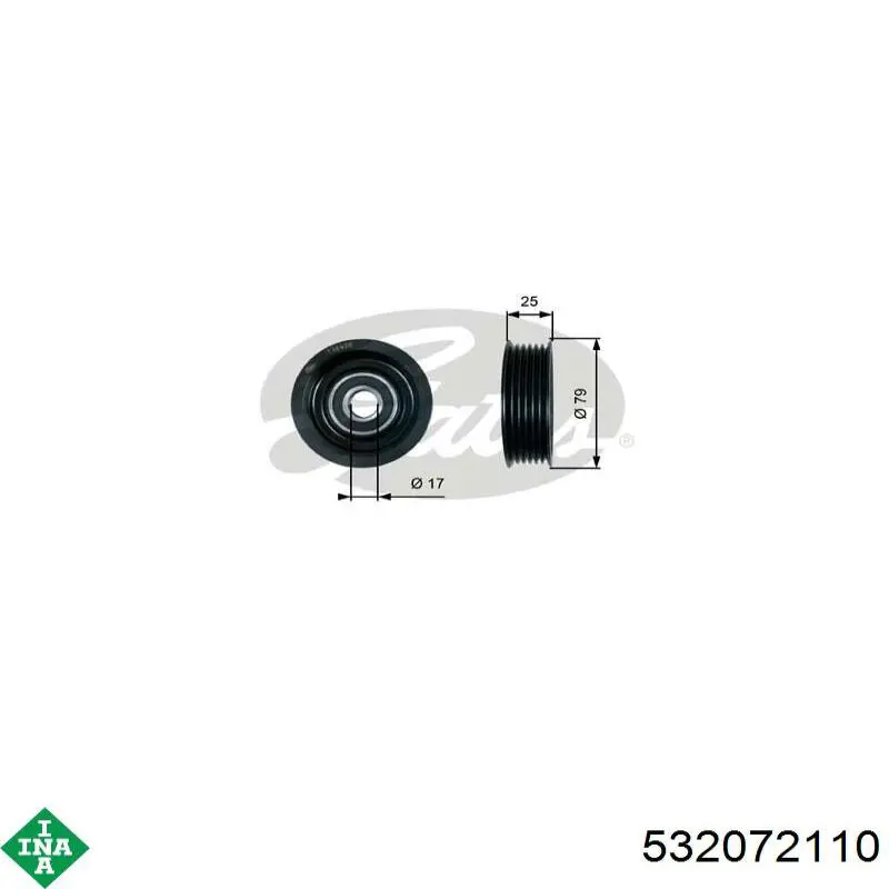 Паразитный ролик приводного ремня INA 532072110 цена, от 21.53 USD