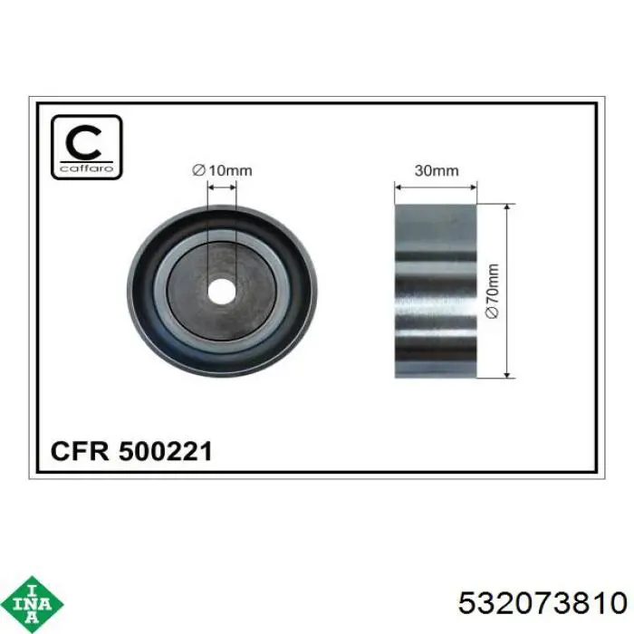 Паразитный ролик приводного ремня INA 532073810 цена, от 21.30 USD