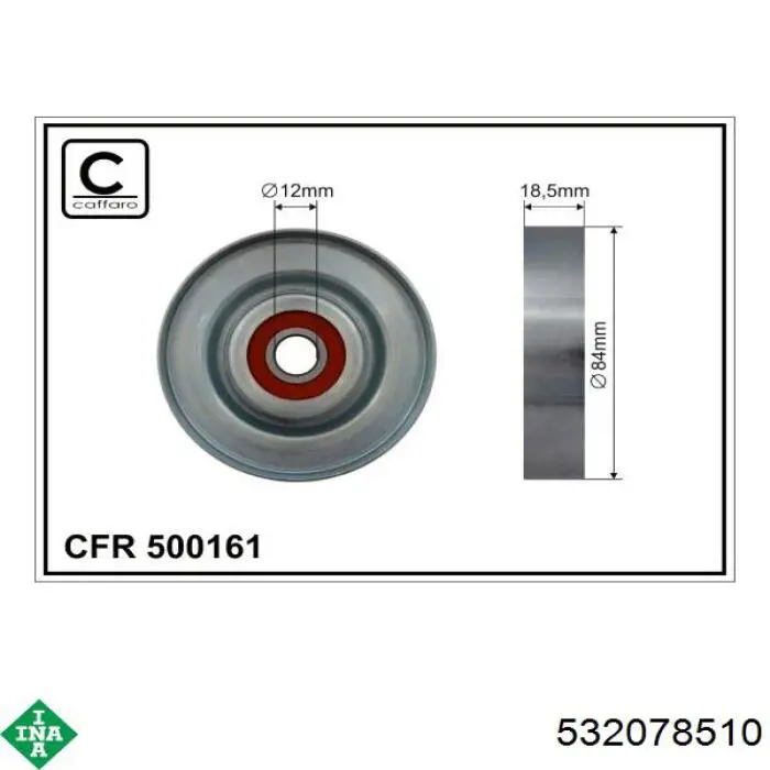 Паразитный ролик приводного ремня INA 532078510 цена, от 21.31 USD