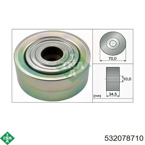 Паразитный ролик 532078710 INA