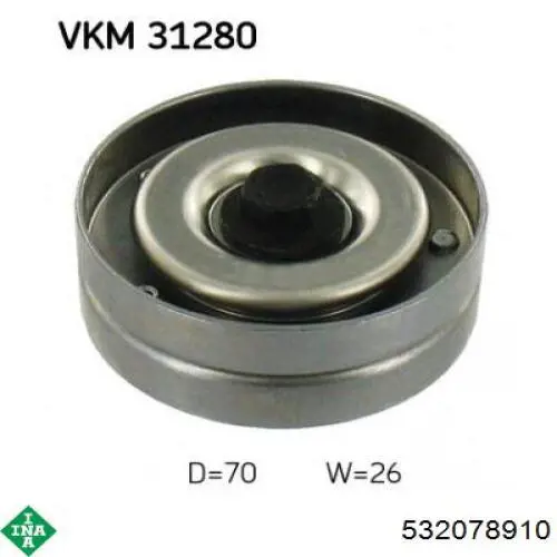 Паразитный ролик приводного ремня INA 532078910 цена, от 31.20 USD