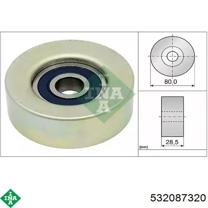 23770AA07A Subaru rolo parasita da correia de transmissão