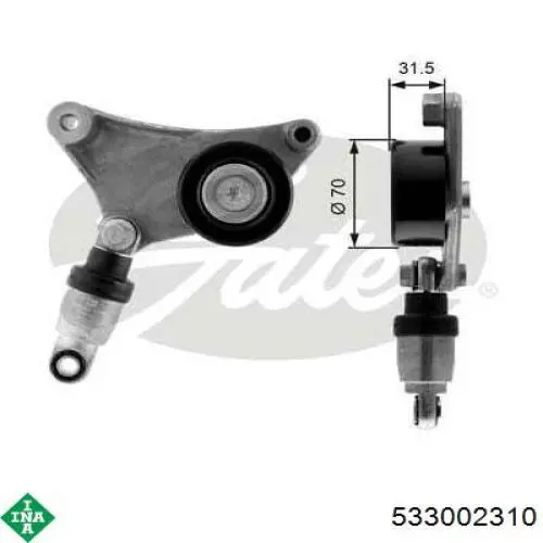 Роликовий модуль натяжителя ремня INA 533002310 цена, от 78.95 USD