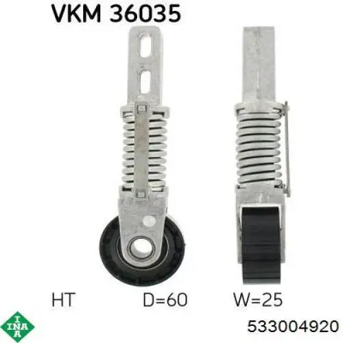 Роликовий модуль натяжителя ремня INA 533004920 цена, от 56.99 USD