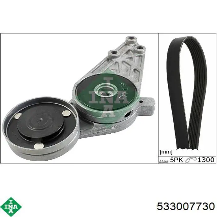 Роликовий модуль натяжителя ремня INA 533007730 цена, от 54.83 USD