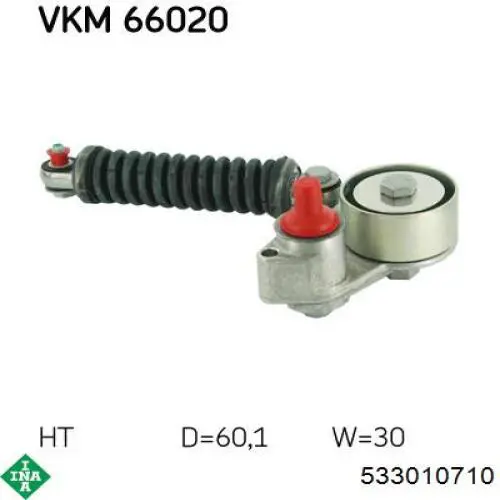 Роликовий модуль натяжителя ремня INA 533010710 цена, от 174.87 USD