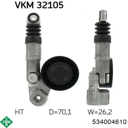 Роликовий модуль натяжителя ремня INA 534004610 цена, от 66.44 USD