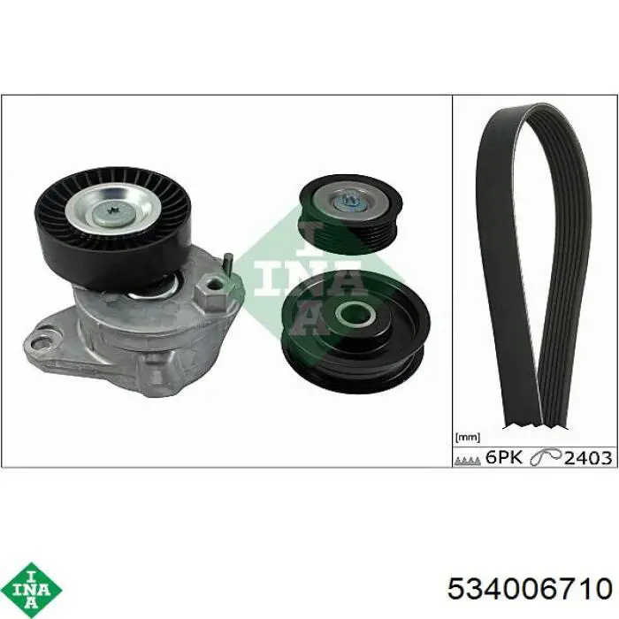Роликовий модуль натяжителя ремня INA 534006710 цена, от 63.87 USD
