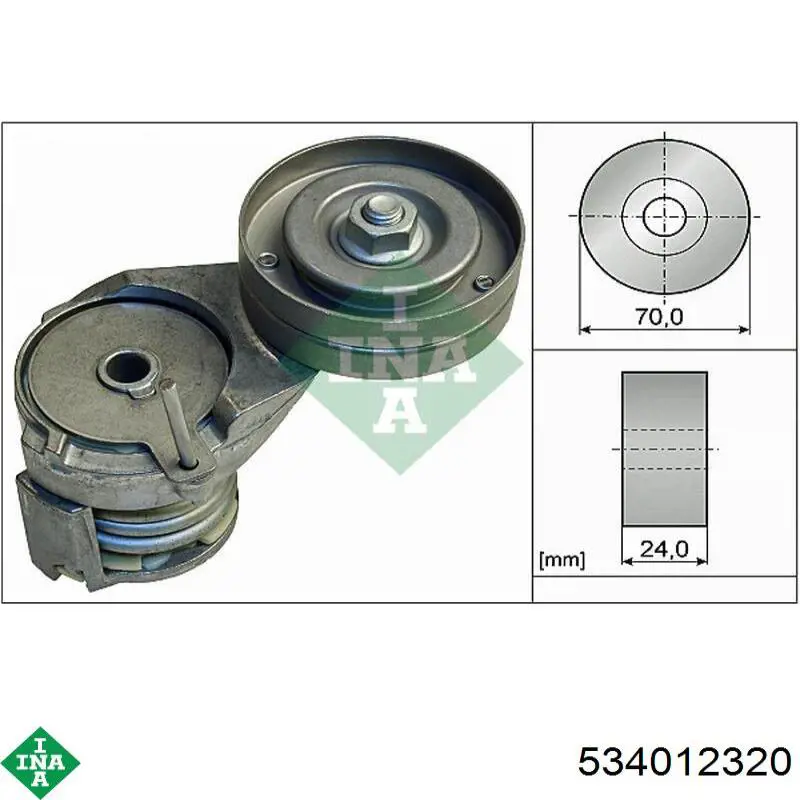 Роликовий модуль натяжителя ремня INA 534012320 цена, от 40.45 USD