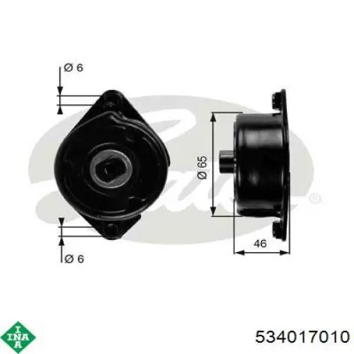 Роликовий модуль натяжителя ремня INA 534017010 цена, от 42.68 USD