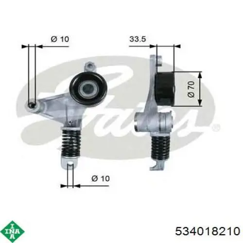 Роликовий модуль натяжителя ремня INA 534018210 цена, от 64.56 USD