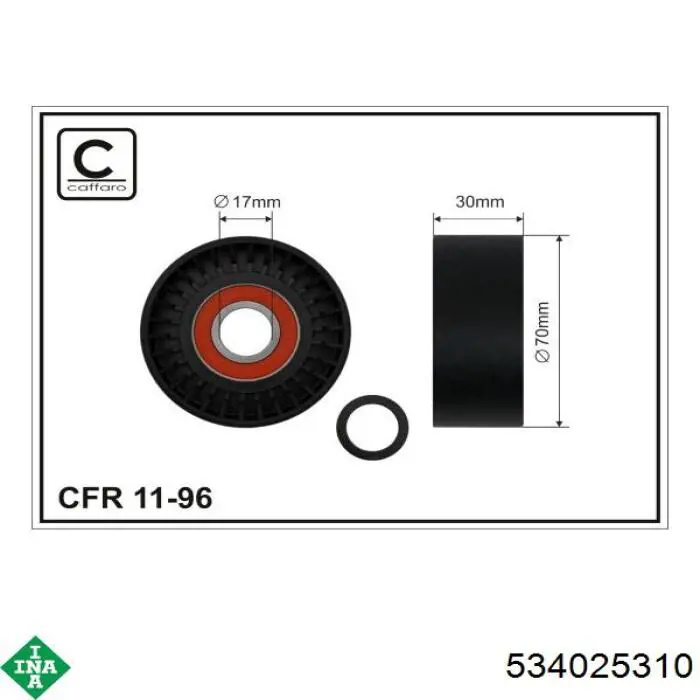 Роликовий модуль натяжителя ремня INA 534025310 цена, от 58.13 USD