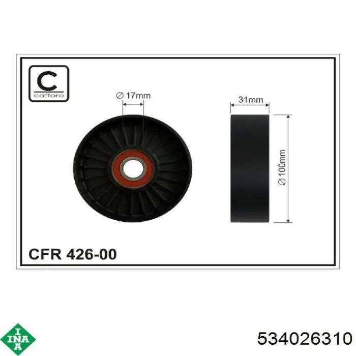 Роликовий модуль натяжителя ремня INA 534026310 цена, от 17.01 USD