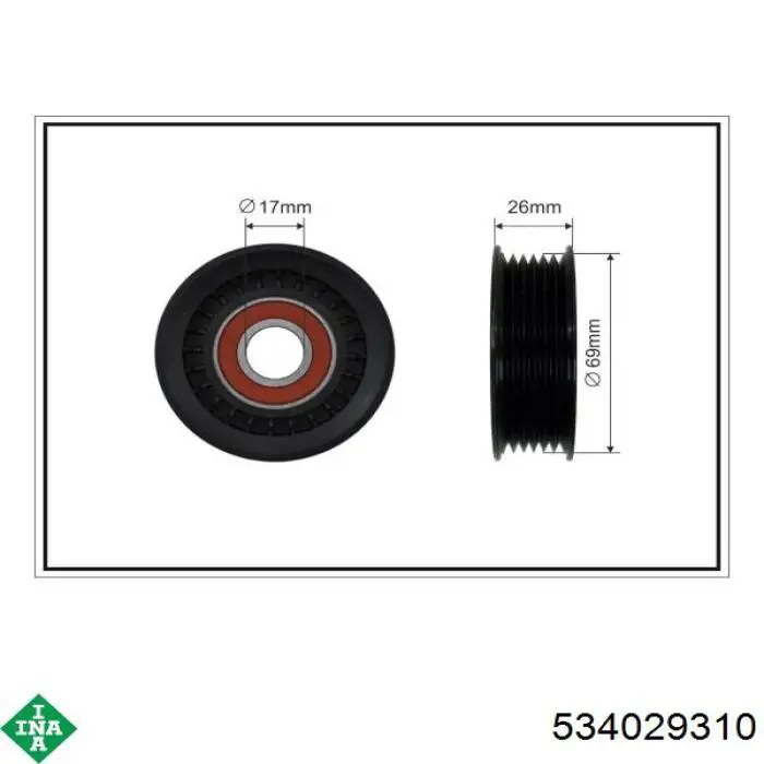 Роликовий модуль натяжителя ремня INA 534029310 цена, от 45.14 USD