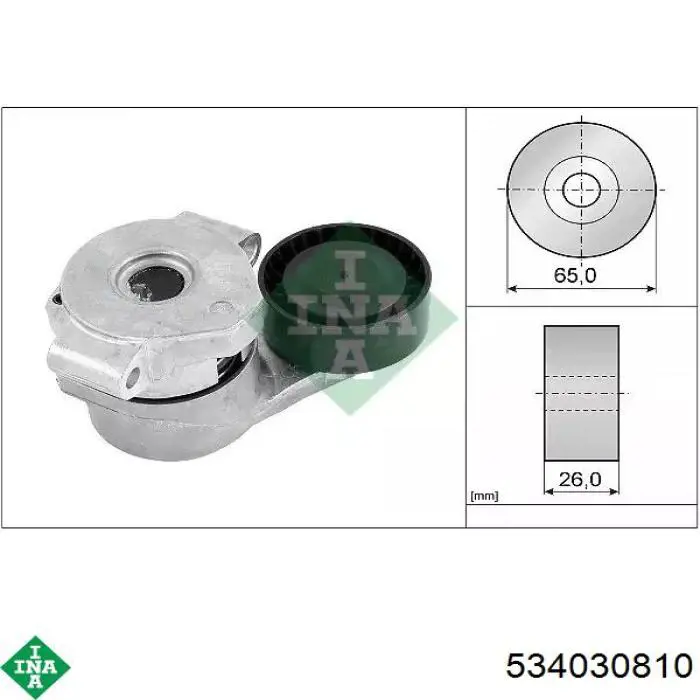 Натяжитель приводного ремня 534030810 INA