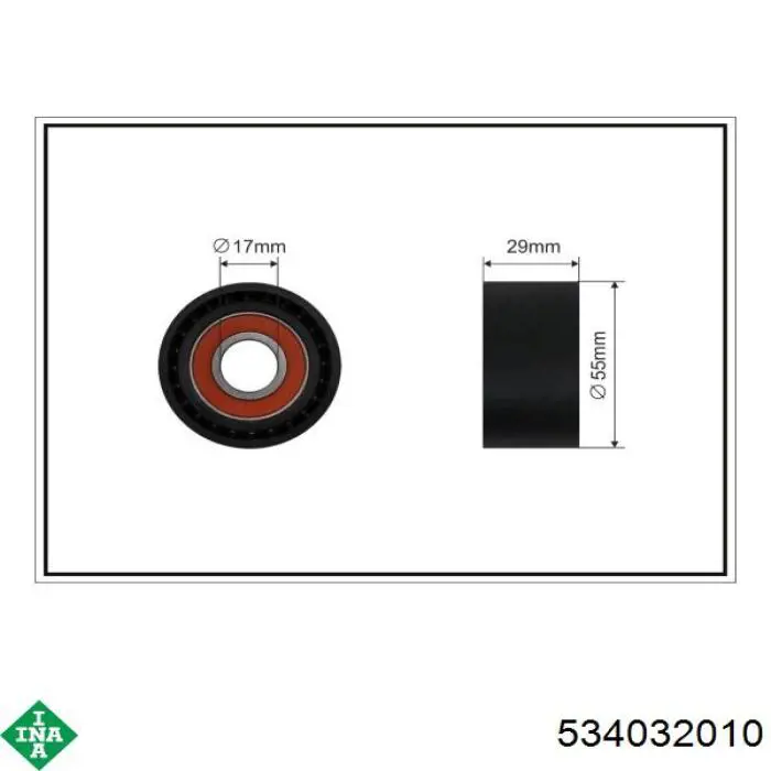 Роликовий модуль натяжителя ремня INA 534032010 цена, от 47.11 USD