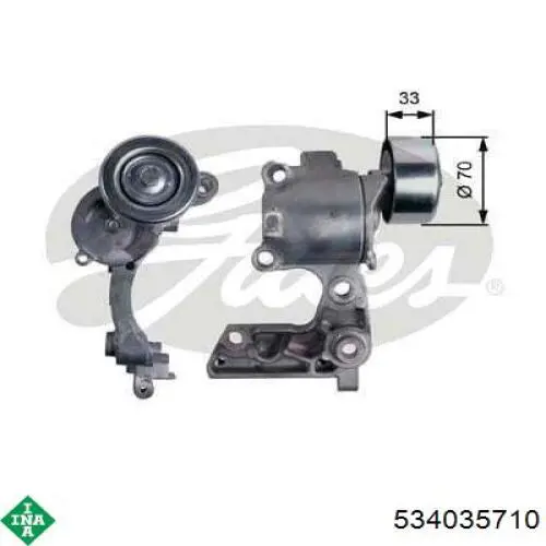 Роликовий модуль натяжителя ремня INA 534035710 цена, от 49.88 USD