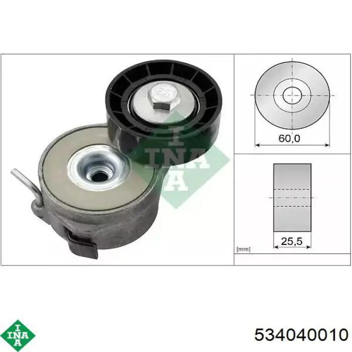 Натяжитель приводного ремня 534040010 INA