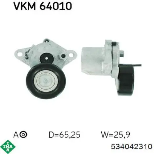 Роликовий модуль натяжителя ремня INA 534042310 цена, от 35.08 USD
