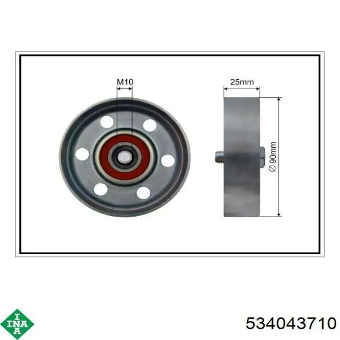 Роликовий модуль натяжителя ремня INA 534043710 цена, от 66.24 USD