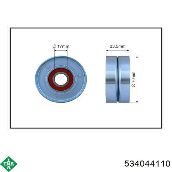 Роликовий модуль натяжителя ремня INA 534044110 цена, от 38.59 USD