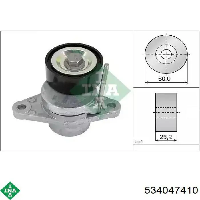 Натяжитель приводного ремня 534047410 INA