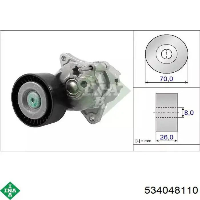 Натяжитель приводного ремня INA 534048110