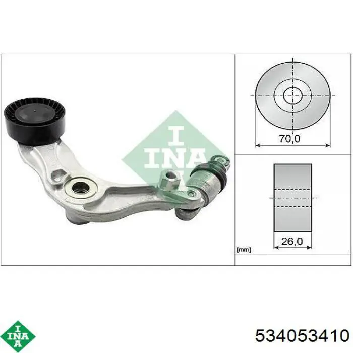 Роликовий модуль натяжителя ремня INA 534053410 цена, от 64.21 USD