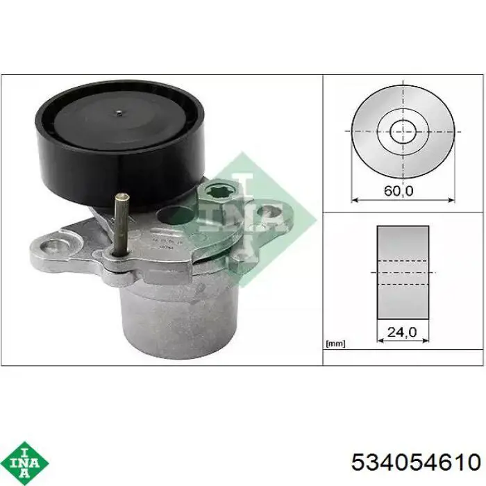 534054610 INA rolo de reguladora de tensão da correia de transmissão
