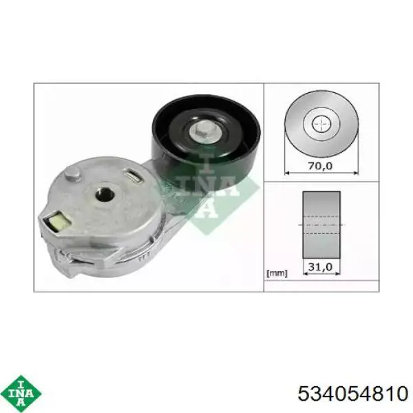 534 0548 10 INA reguladora de tensão da correia de transmissão