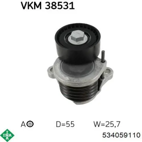 Роликовий модуль натяжителя ремня INA 534059110 цена, от 58.53 USD
