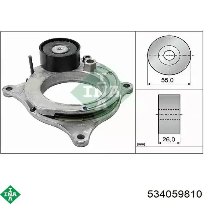 Натяжитель приводного ремня 534059810 INA