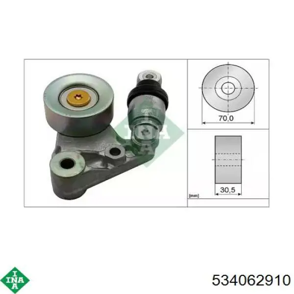 534 0629 10 INA reguladora de tensão da correia de transmissão