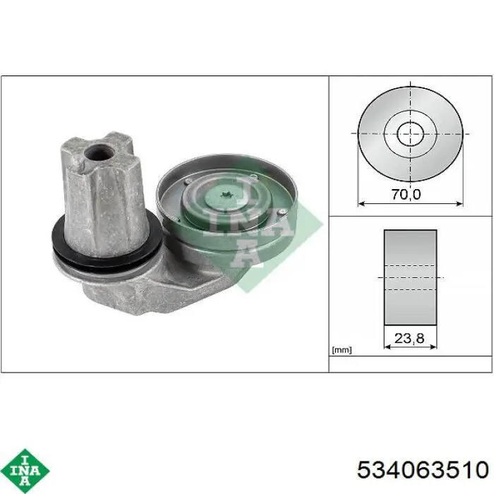 Роликовий модуль натяжителя ремня INA 534063510 цена, от 47.02 USD