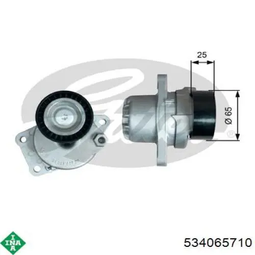 534 0657 10 INA rolo de reguladora de tensão da correia de transmissão