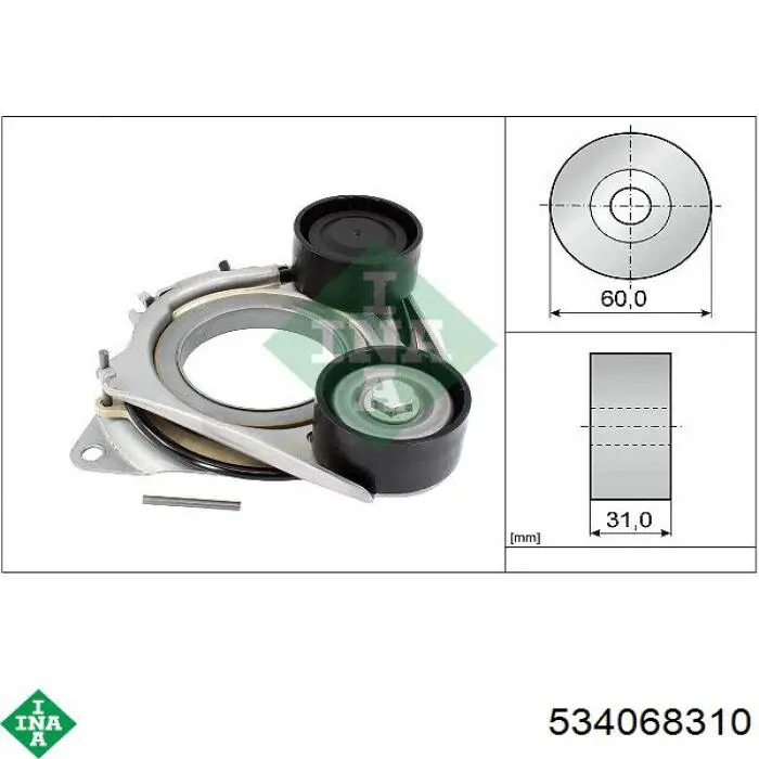 534 0683 10 INA reguladora de tensão da correia de transmissão