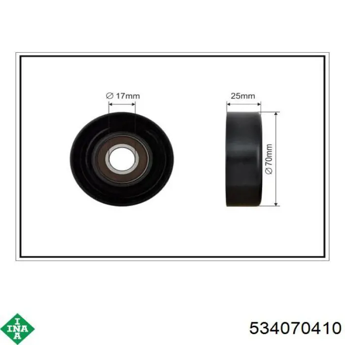 Роликовий модуль натяжителя ремня INA 534070410 цена, от 34.61 USD