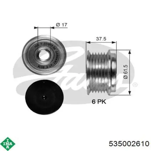 Инерционный шкив INA 535002610 цена, от 22.75 USD