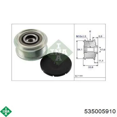 Инерционный шкив INA 535005910 цена, от 27.96 USD