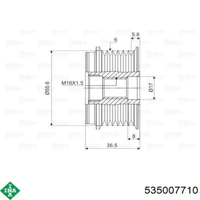 Compre 535007710 INA Polia do gerador