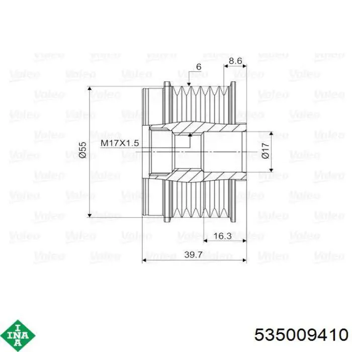 Инерционный шкив INA 535009410 цена, от 30.25 USD