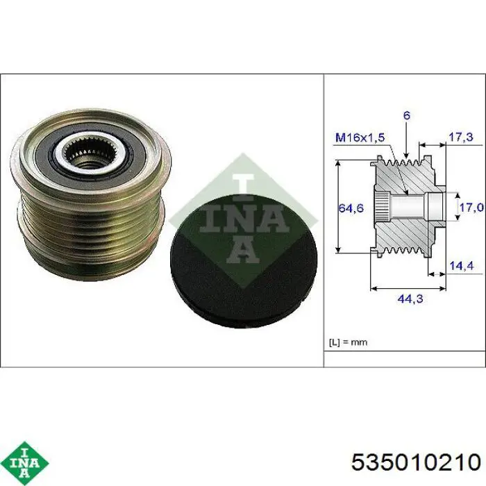 Муфта генератора INA 535010210