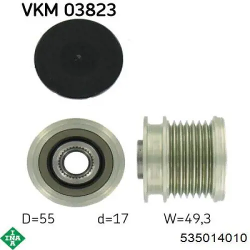 Купить 535014010 INA Шкив ремня генератора